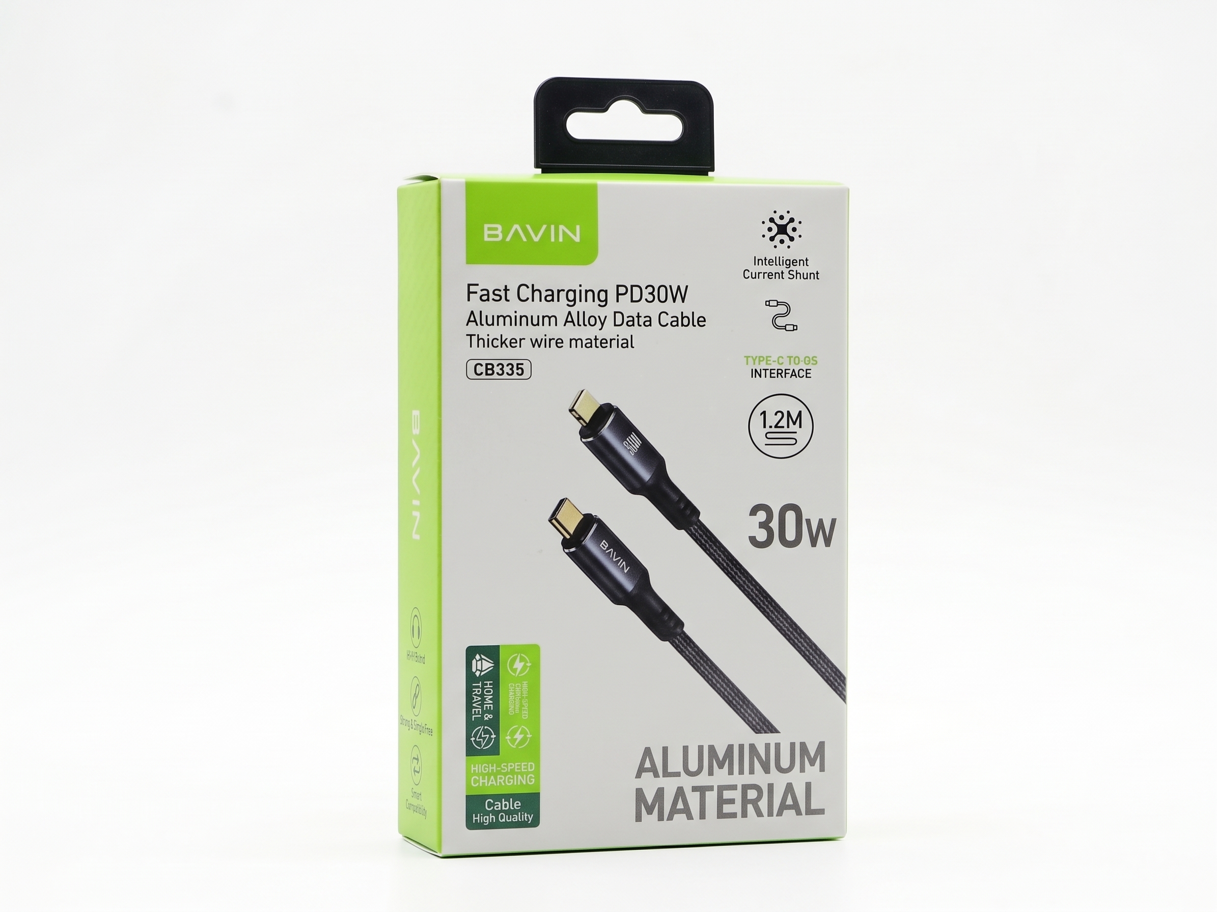 BAVIN CB335 PD 30W Type-C to Lightning Aluminum Cable 1.2M